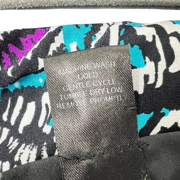 INC Womens X-Large Multicolor Abstract Print 3/4 Sleeve Top With Scoop Neck - Picture 11 of 13